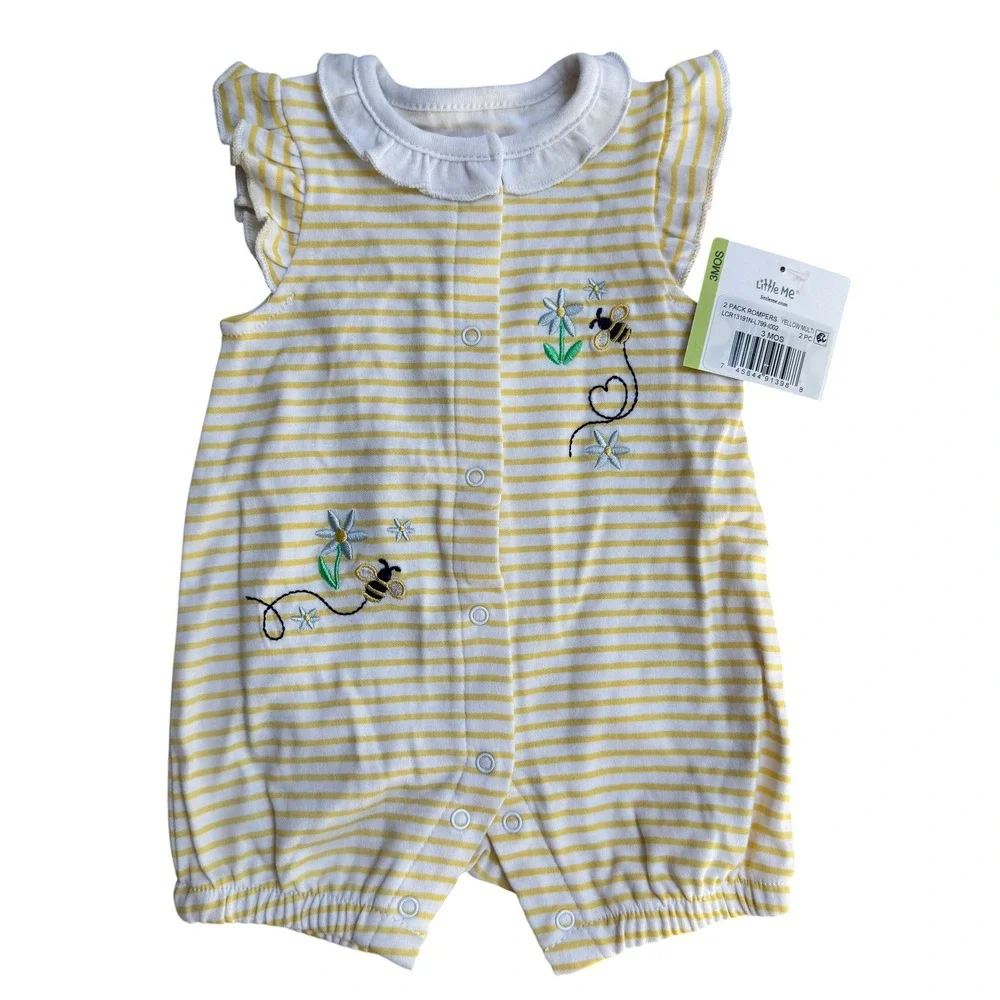 Ralph Lauren Little Me Monica Andy Baby Romper Bundle 3-6M Pink Blue NWT/NWOT